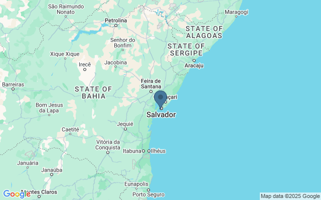 Kaart met locatie Forte de Santo Antonio da Barra